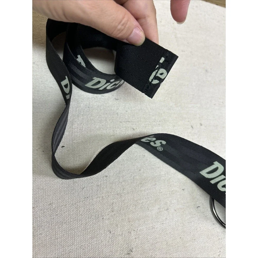 Dickies D-Ring Nylon Web Belt Black One Size Adjustable Logo Workwear Punk Skate